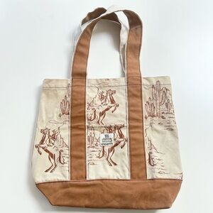 BDG Urban Outfitters Retro Cowboy/Cactus Canvas Tote